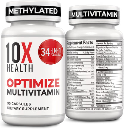 10X Health Methylated Multivitamin - 90 Capsules