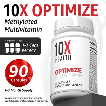 10X Health Methylated Multivitamin - 90 Capsules